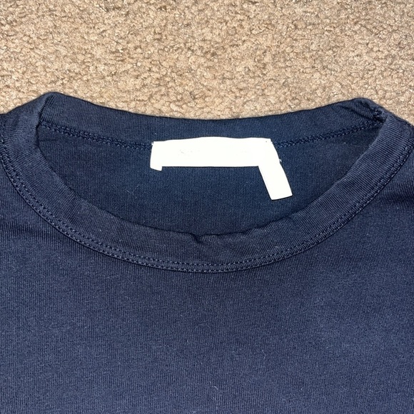 See by Chloe Navy Broderie Anglaise Sweatshirt Ultramarine Navy Blue Small - Picture 8 of 9